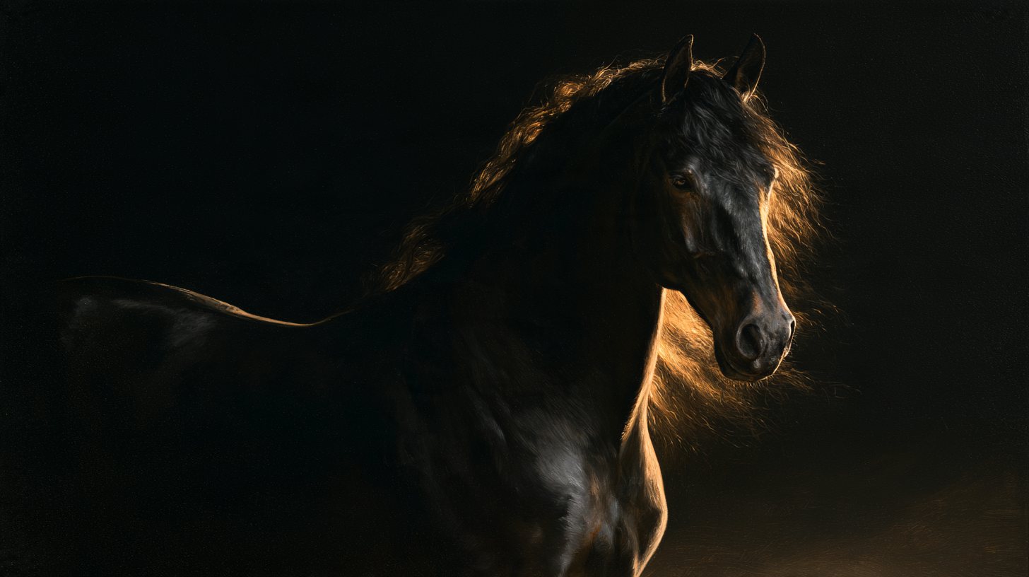 A beautiful horse, generated by an AI, presiding over the meme commons.